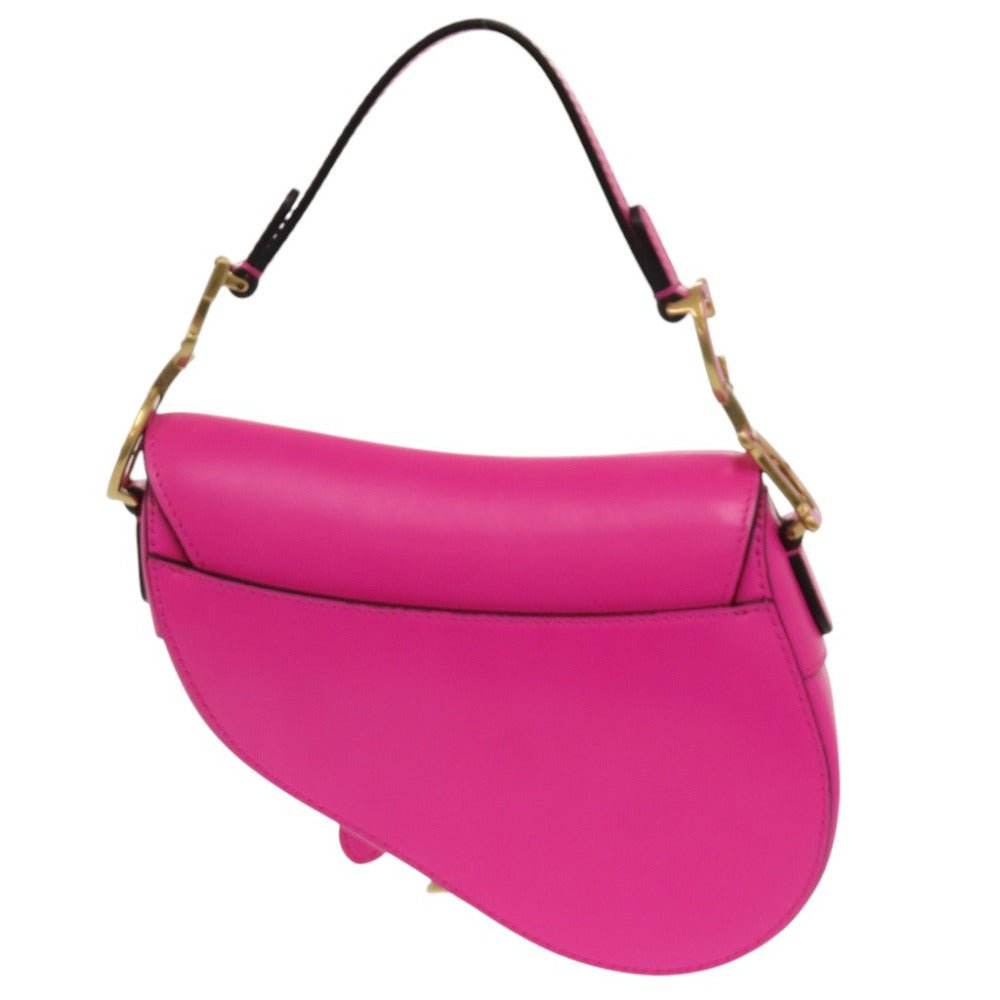 Christian Dior Saddle Bag in Passion Pink Leather (Year: Circa 2021, by Maria Grazia Chiuri) – Pre - Owned, 100% Authentic - LLUXE.CA