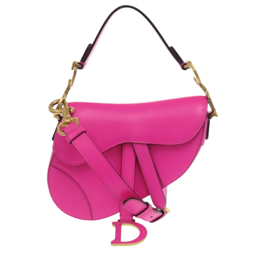 Christian Dior Saddle Bag in Passion Pink Leather (Year: Circa 2021, by Maria Grazia Chiuri) – Pre - Owned, 100% Authentic - LLUXE.CA