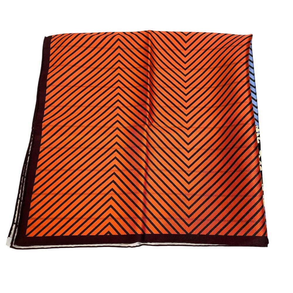 CHRISTIAN DIOR – Square Scarf – Item No. Z0012743 – Striped Pattern – 100% Silk – Vintage – 100% Authentic Pre - Owned John Galliano – c.2000 – 100% Authentic Pre - Owned - LLUXE.CA
