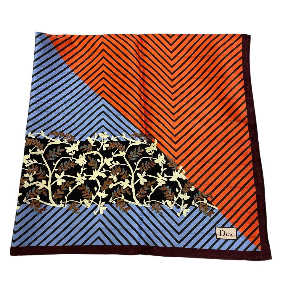 CHRISTIAN DIOR – Square Scarf – Item No. Z0012743 – Striped Pattern – 100% Silk – Vintage – 100% Authentic Pre - Owned John Galliano – c.2000 – 100% Authentic Pre - Owned - LLUXE.CA