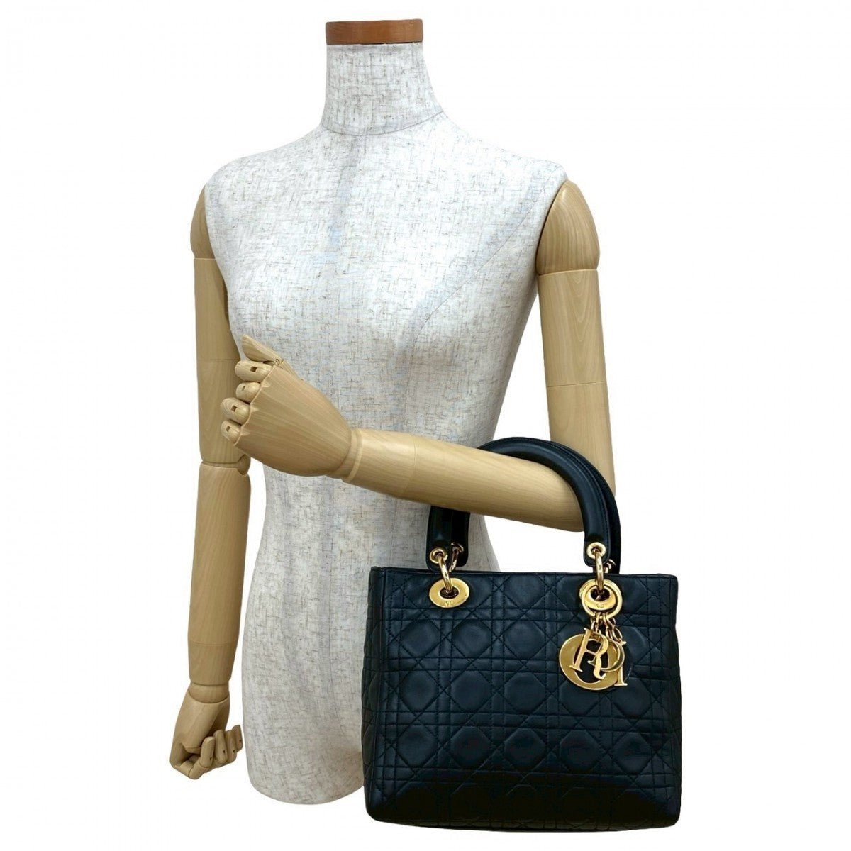 DIOR – Lady Dior Satchel / Cannage Stitch Handbag – Model No. 20250514KML53 - 2 – Maria Grazia Chiuri – 2020s – 100% Authentic Pre - Owne - LLUXE.CA