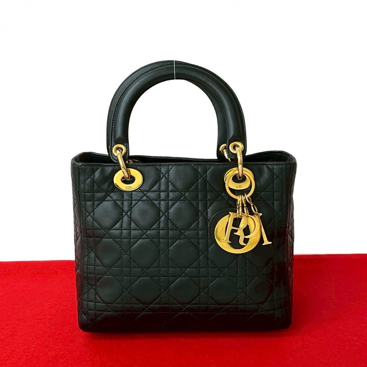 DIOR – Lady Dior Satchel / Cannage Stitch Handbag – Model No. 20250514KML53 - 2 – Maria Grazia Chiuri – 2020s – 100% Authentic Pre - Owne - LLUXE.CA