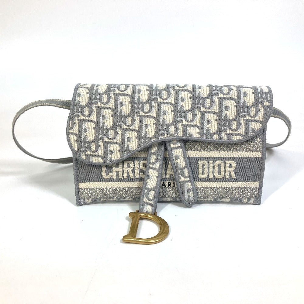 DIOR – Waist Bag – Oblique Jacquard Embroidery Saddle Slim Pouch – Kim Jones – 2018 Revival – 100% Authentic Pre - Owned Item No.: 5276 - 21705 - 11 - LLUXE.CA