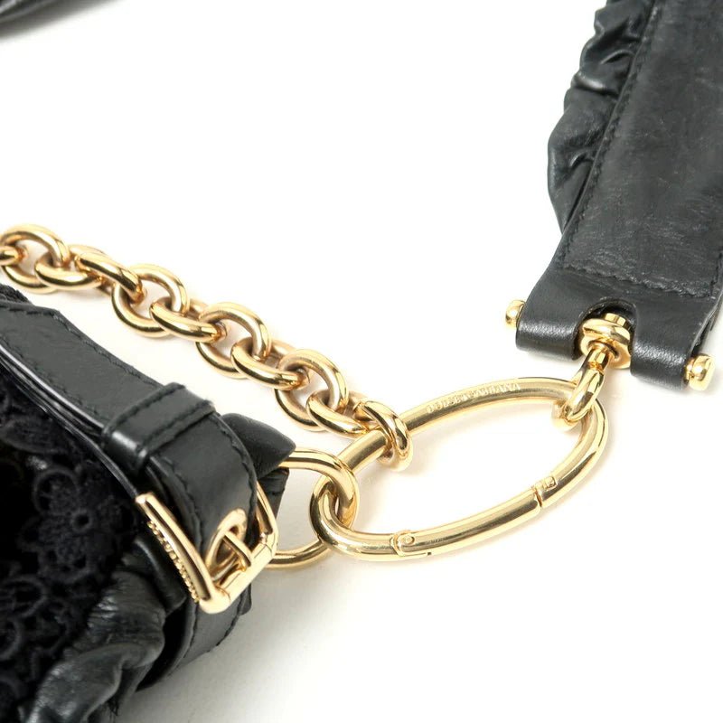 DOLCE & GABBANA – Shoulder Bag – Model No. 8183 - 15824 - 6 – Leopard Flower Rock Metal – Domenico Dolce & Stefano Gabbana – 2010s – 100% Authentic Pre - Owned Item No. RA2387 - LLUXE.CA