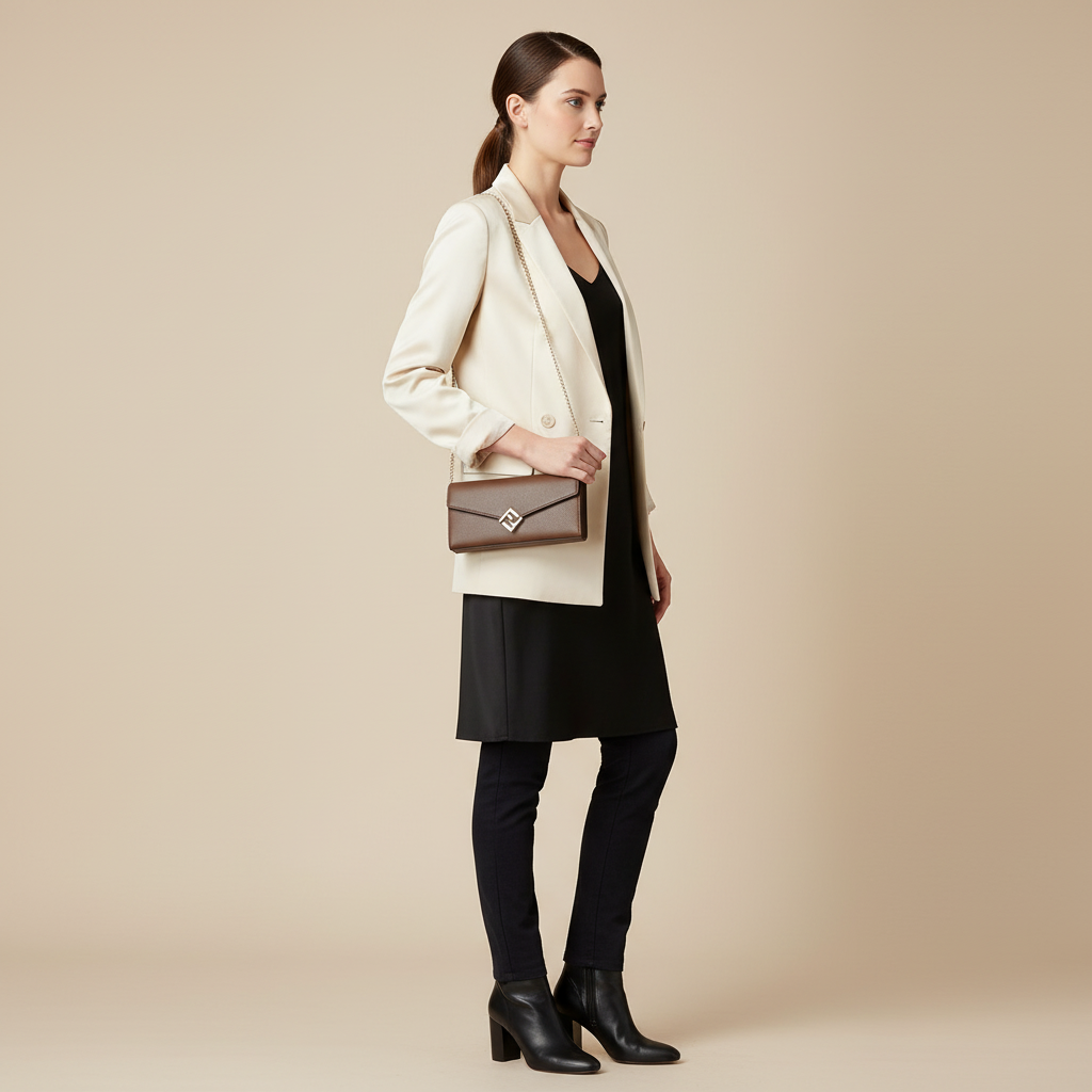 FENDI – FF Diamond Chain Wallet – Silvia Venturini Fendi – Circa 2021 – 100% Authentic ✨Excellent Previously Owned ~47% off MSRP