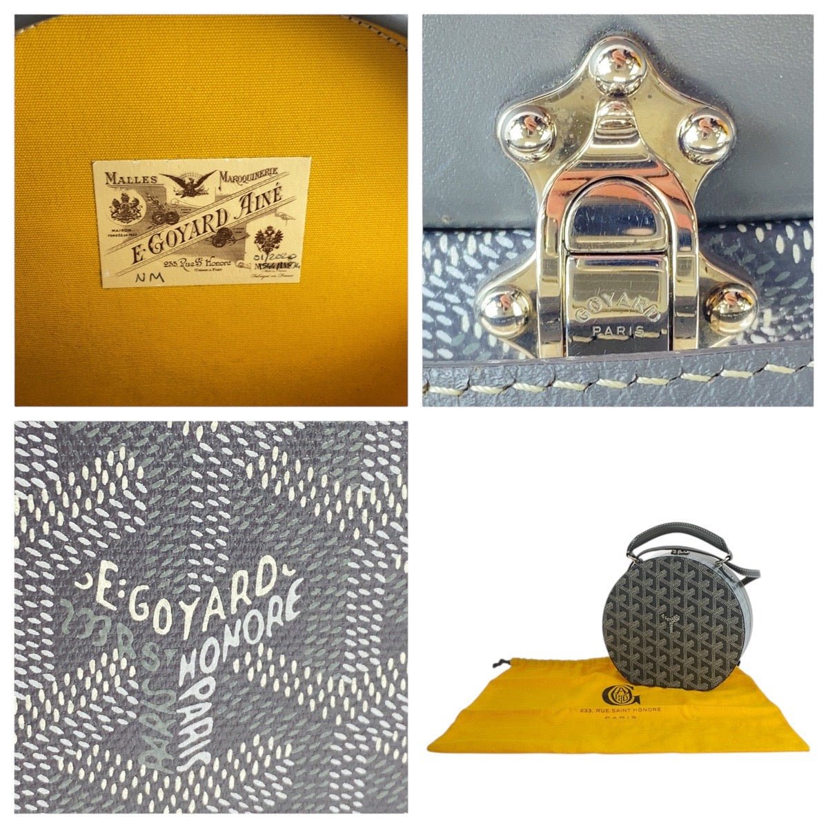 Goyard 504138 Alto Hat Box Trunk Bag in Goyardine Herringbone Canvas – Pre - Owned, 100% Authentic (Genuine), Circa 2010, Vintage, Designed by Pierre - François Martin - LLUXE.CA