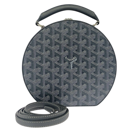 Goyard 504138 Alto Hat Box Trunk Bag in Goyardine Herringbone Canvas – Pre - Owned, 100% Authentic (Genuine), Circa 2010, Vintage, Designed by Pierre - François Martin - LLUXE.CA