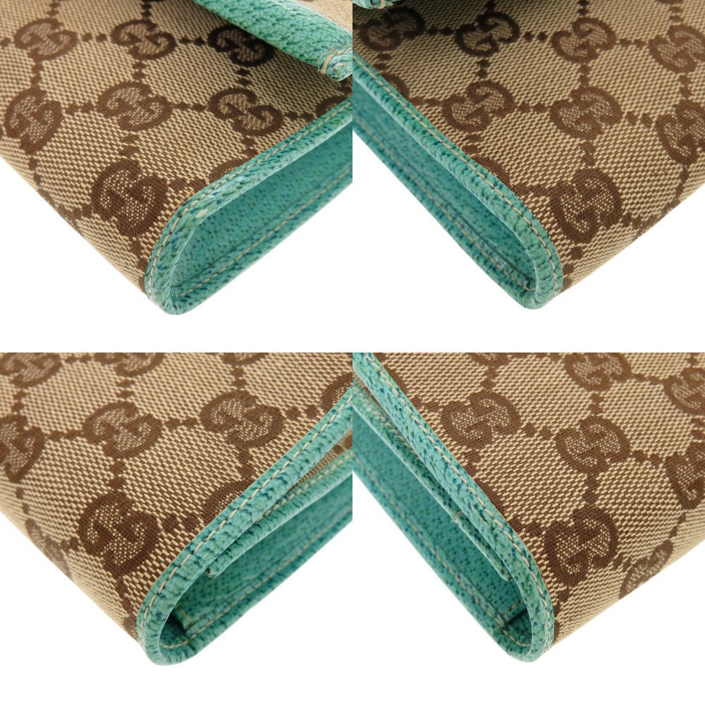 GUCCI Bamboo 7G0447E5NB in GG Canvas with Blue Leather Trim (Circa Early 2000s, Designed under Tom Ford, Made in Italy) – 100% Authentic Pre Owned Genuine - LLUXE.CA
