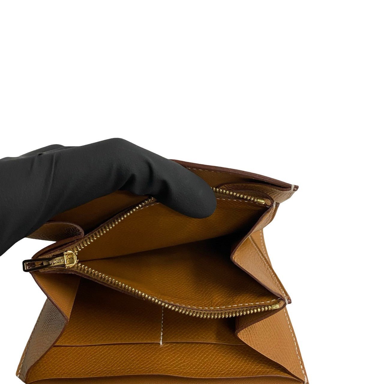 HERMÈS 500A2181378 Constance Compact Wallet in Brown Epsom Leather with Metal H Logo – Pre - Owned, 100% Authentic (Genuine) - LLUXE.CA