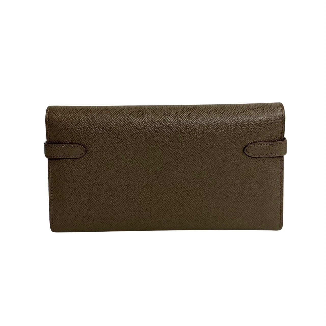 HERMÈS 5sbk - a2672337 Kelly Long Wallet in Gray Togo Leather with Gold Hardware – Circa 2012 – 100% Genuine & Authentic Pre - Owned – Functional Elegance with Ample Card Slots and Zipper Pocket - LLUXE.CA