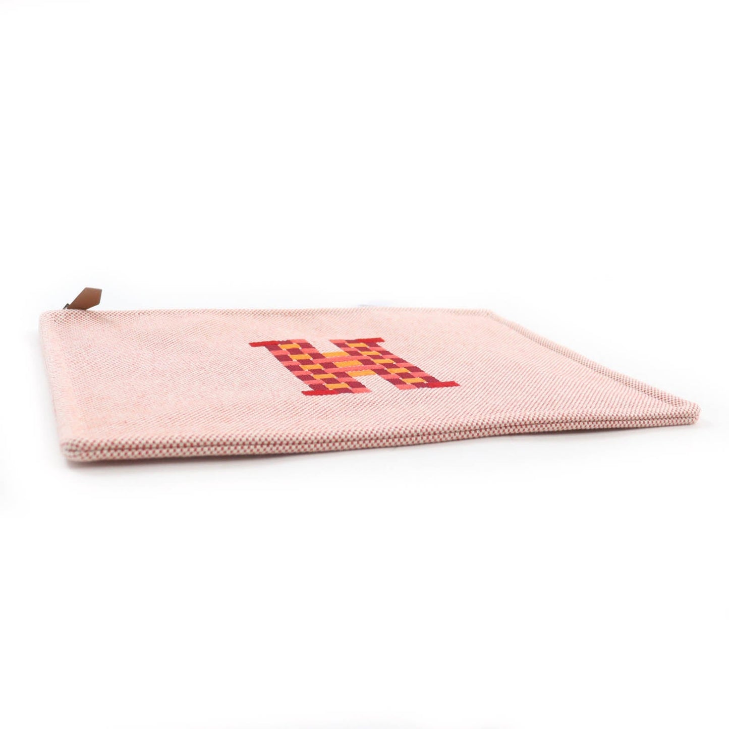 HERMÈS Pouch H Tissage H103608M in Cognac Cotton by Fanette Mellier (Circa 2023) – Pre - Owned, 100% Authentic - LLUXE.CA