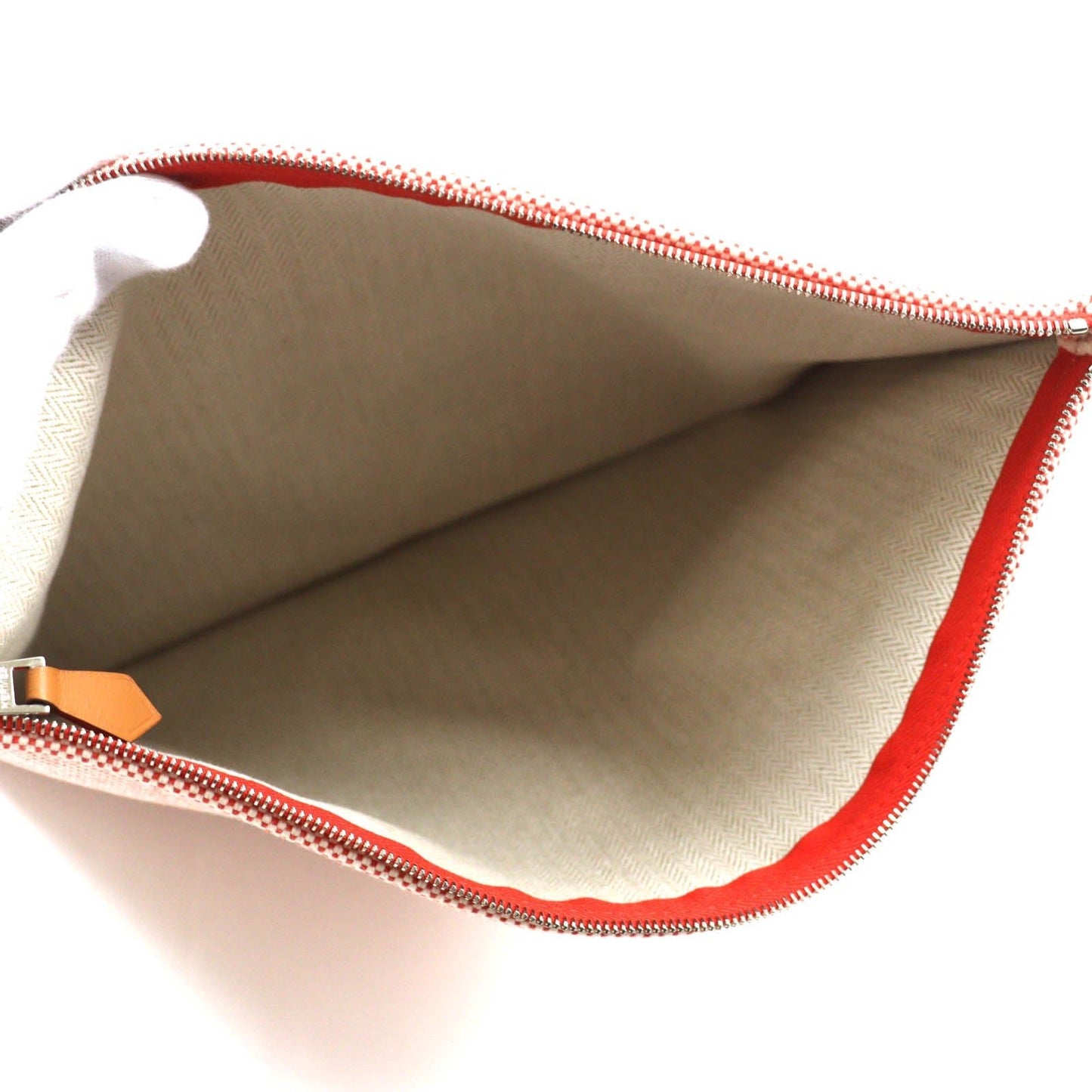 HERMÈS Pouch H Tissage H103608M in Cognac Cotton by Fanette Mellier (Circa 2023) – Pre - Owned, 100% Authentic - LLUXE.CA