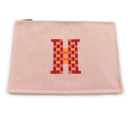 HERMÈS Pouch H Tissage H103608M in Cognac Cotton by Fanette Mellier (Circa 2023) – Pre - Owned, 100% Authentic - LLUXE.CA