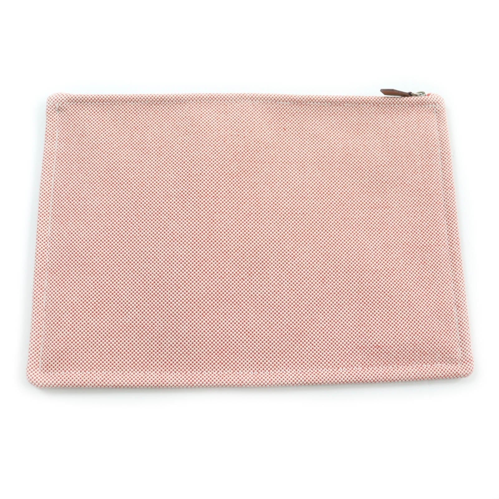 HERMÈS Pouch H Tissage H103608M in Cognac Cotton by Fanette Mellier (Circa 2023) – Pre - Owned, 100% Authentic - LLUXE.CA