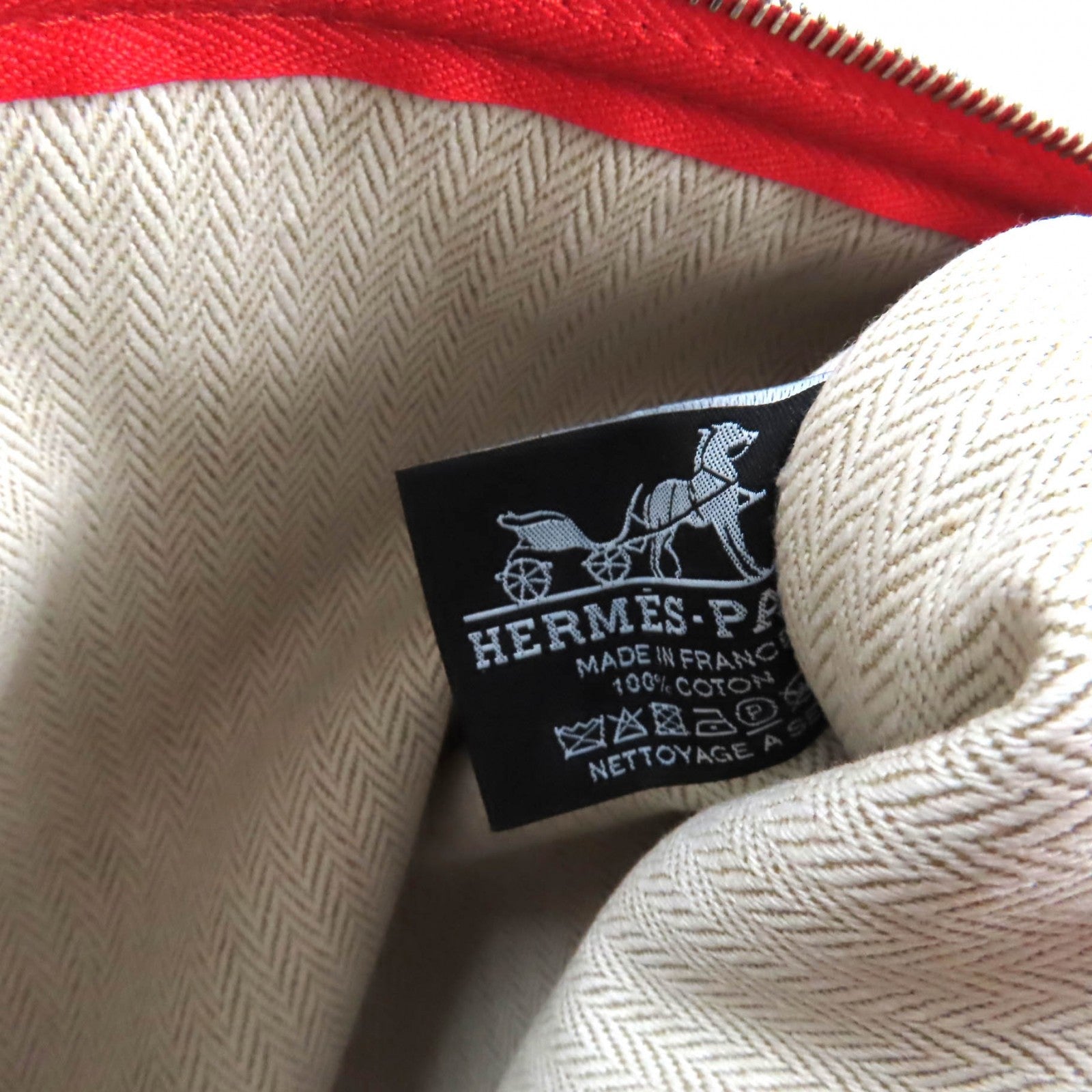 HERMÈS Pouch H Tissage H103608M in Cognac Cotton by Fanette Mellier (Circa 2023) – Pre - Owned, 100% Authentic - LLUXE.CA