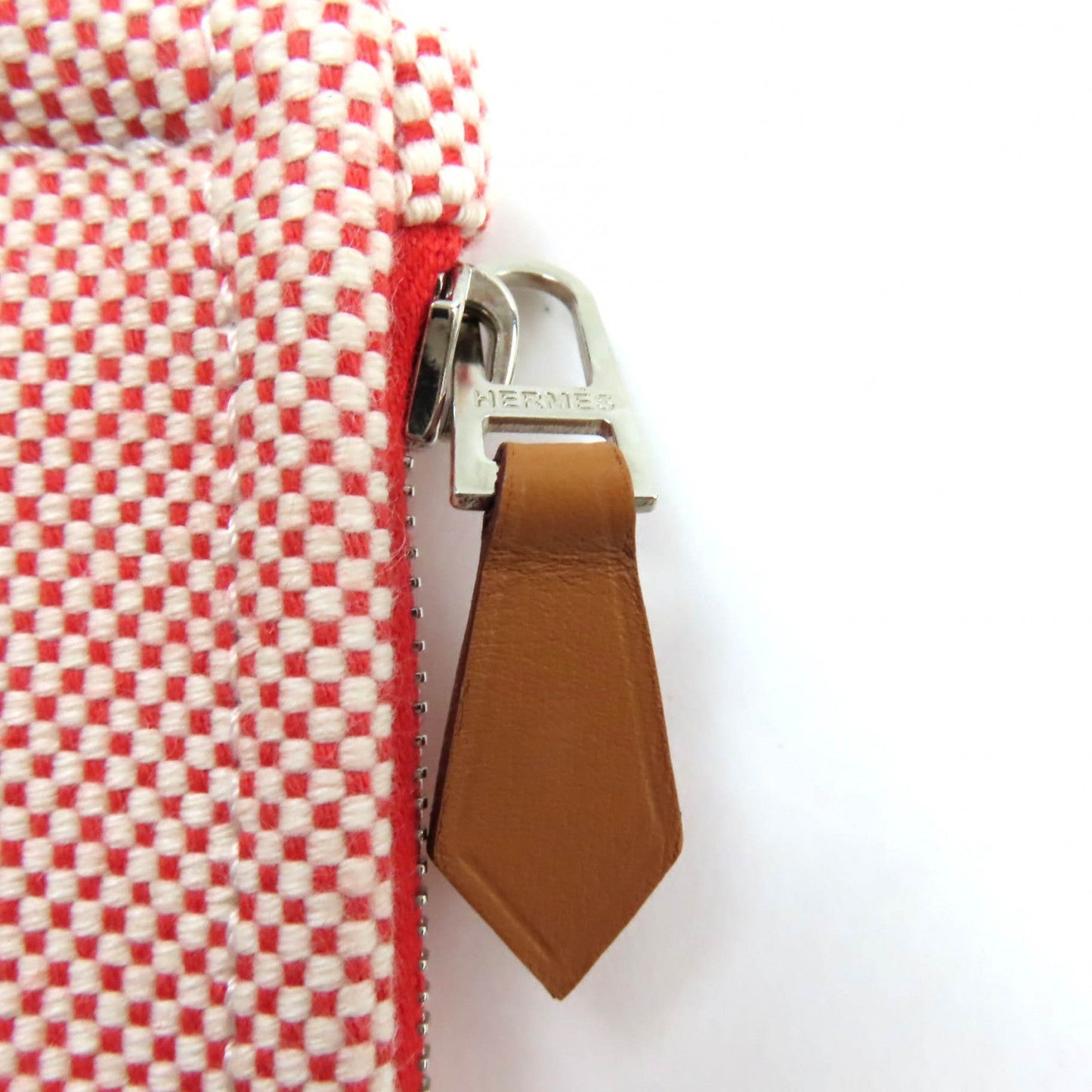 HERMÈS Pouch H Tissage H103608M in Cognac Cotton by Fanette Mellier (Circa 2023) – Pre - Owned, 100% Authentic - LLUXE.CA