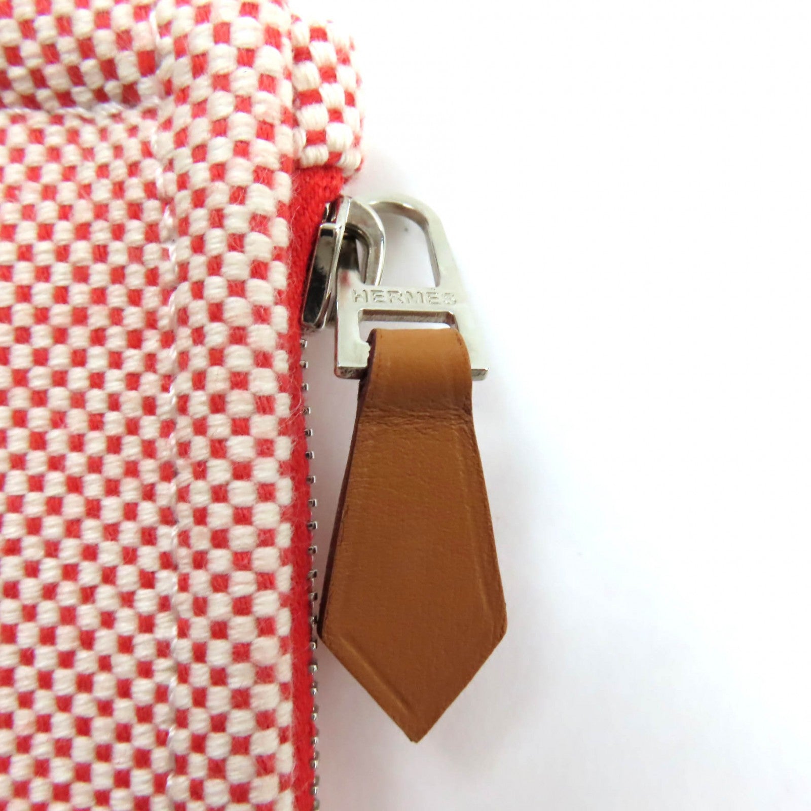 HERMÈS Pouch H Tissage H103608M in Cognac Cotton by Fanette Mellier (Circa 2023) – Pre - Owned, 100% Authentic - LLUXE.CA