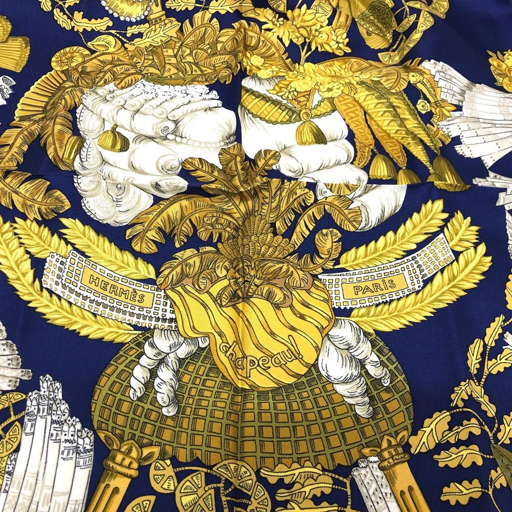 HERMÈS – Silk Scarf “Chapeau!” – Annie Faivre – 2007 – Made in France – 100% Authentic Pre - Owned mom - LLUXE.CA