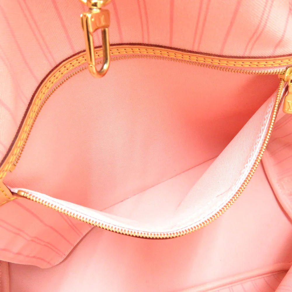 LOUIS VUITTON – Neverfull Tote Bag – Model No. N41605 100% Authentic (Genuine) Canvas colour Rose Valerie Damier Azur Item No.6K0261IP6A4 - LLUXE.CA