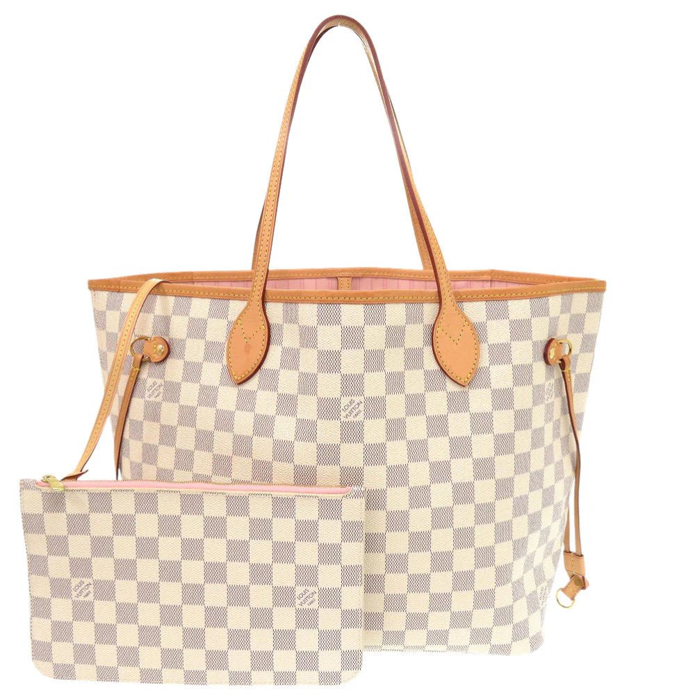 LOUIS VUITTON – Neverfull Tote Bag – Model No. N41605 100% Authentic (Genuine) Canvas colour Rose Valerie Damier Azur Item No.6K0261IP6A4 - LLUXE.CA