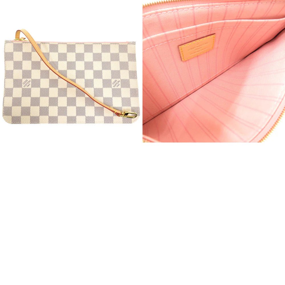 LOUIS VUITTON – Neverfull Tote Bag – Model No. N41605 100% Authentic (Genuine) Canvas colour Rose Valerie Damier Azur Item No.6K0261IP6A4 - LLUXE.CA