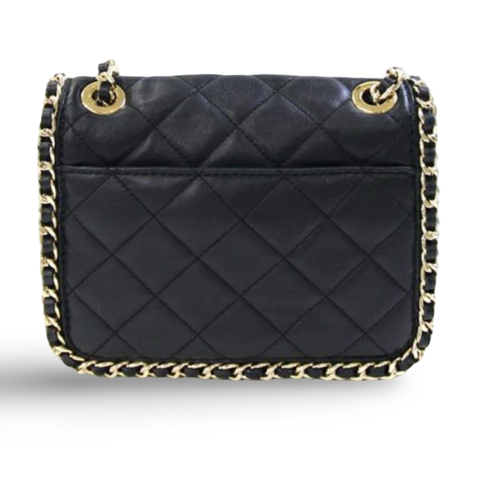 Michael Kors Chain Shoulder Bag Quilted Leather Black Gold – Pre-Owned -Very Good Condition | L’LUXE Authentics