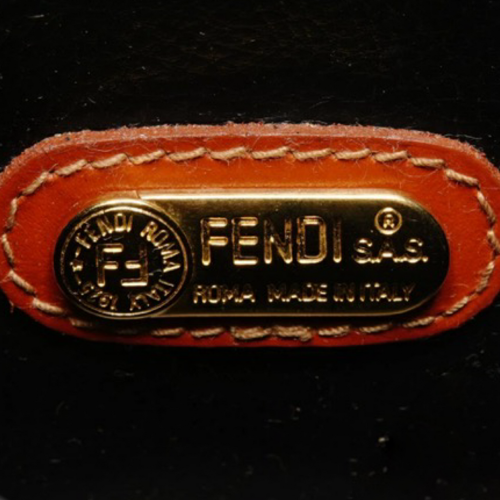 Fendi Pequin 2-way Handbag Authentic Previously Owned