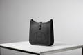 Hermès Evelyne TPM Taurillon Clemence Black Leather Gold Hardware Previously owned Like New  Authentic