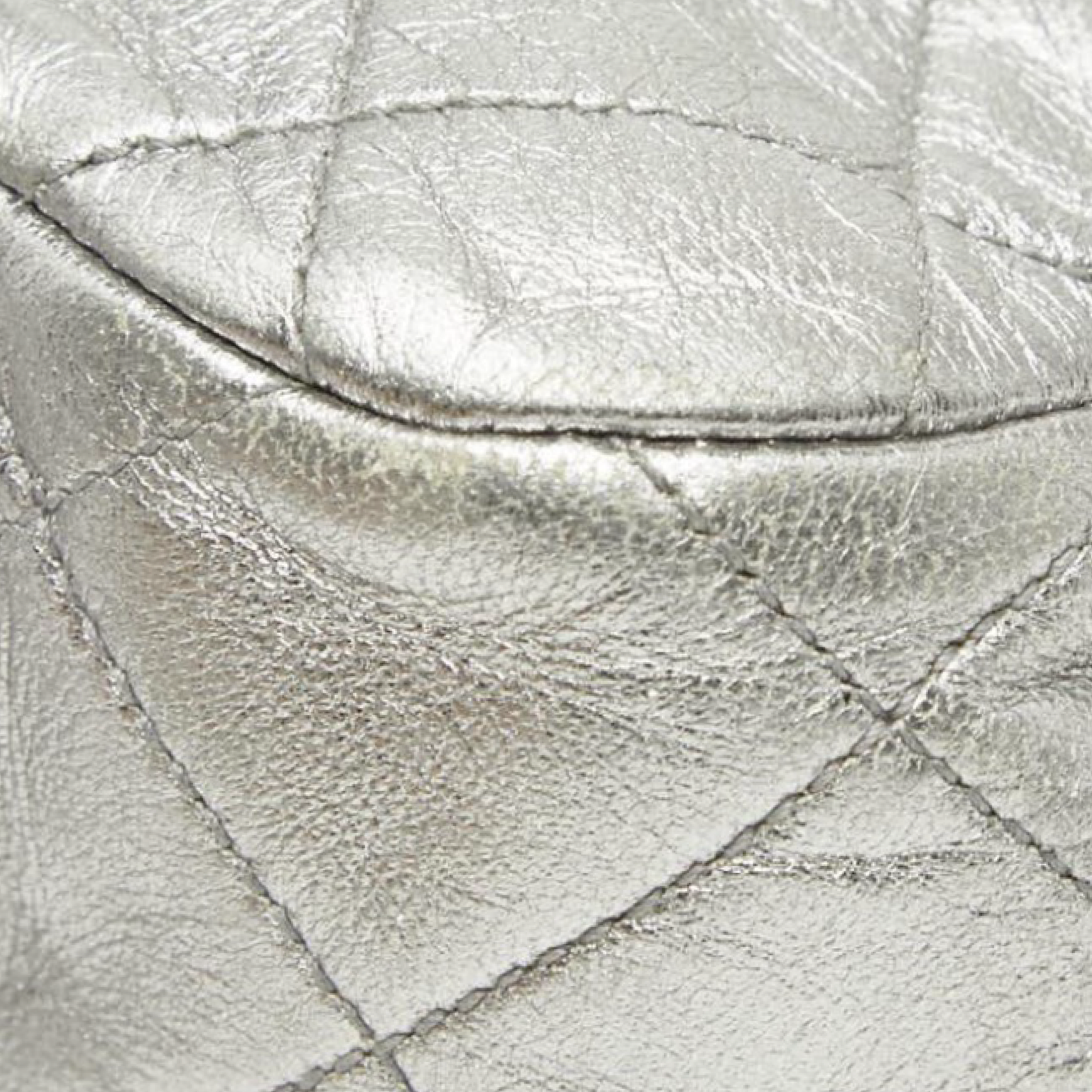 Chanel Coco Mark Matelassé Lambskin Chain Silver Shoulder Bag Previously Owned Authentic | *Editors Choice*
