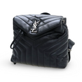 SAINT LAURENT Loulou Small Black Leather Backpack | Pre-Owned Authentic