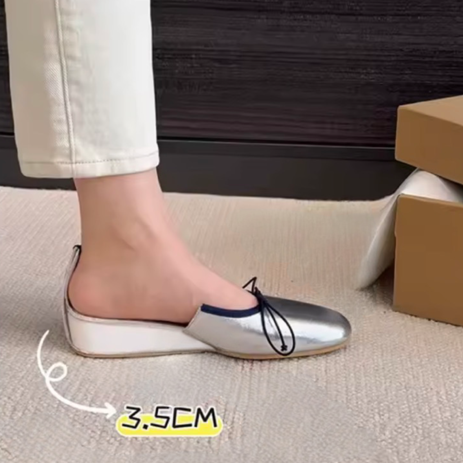 French-Inspired Genuine Leather Ballet Flats – Soft Round Toe Slip-On Shoes