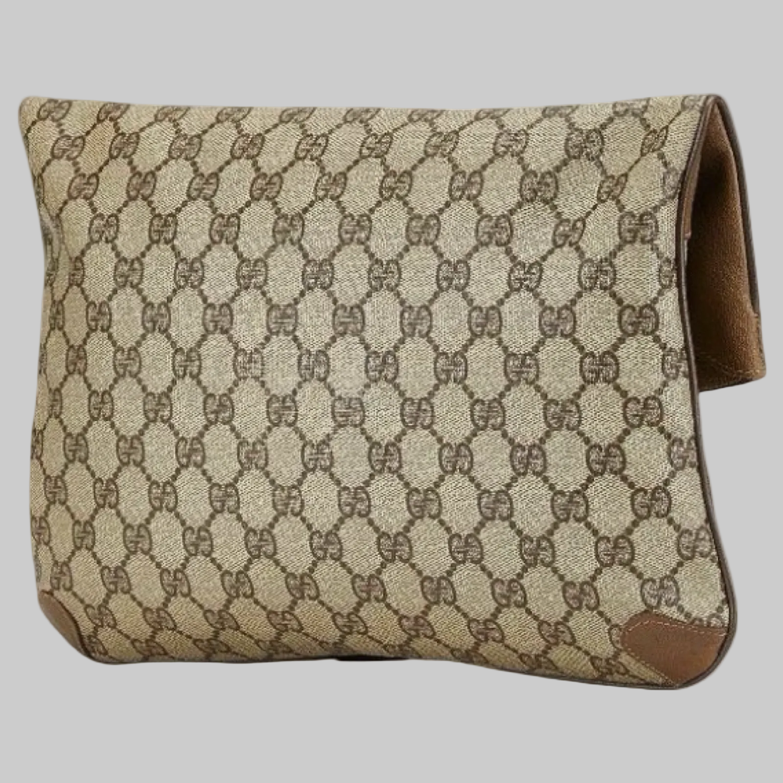 Old Gucci GG Supreme clutch Authentic Previously Owned