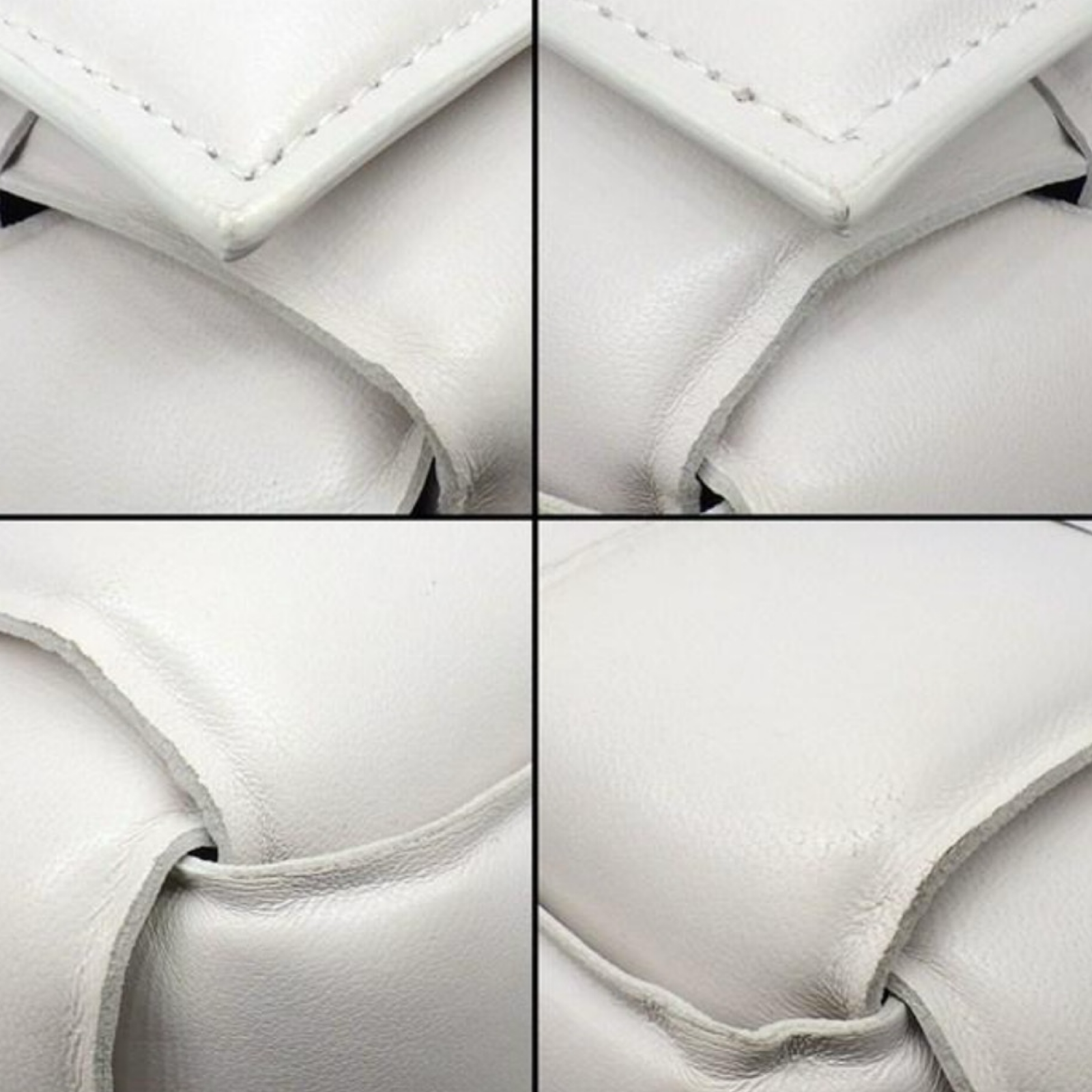 Bottega Veneta Padded Cassette Shoulder Bag Chalk Lambskin Gold Hardware Previously Owned Authentic