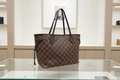 Louis Vuitton Neverfull PM Damier Ebene Tote Bag Brown Previously Owned Authentic