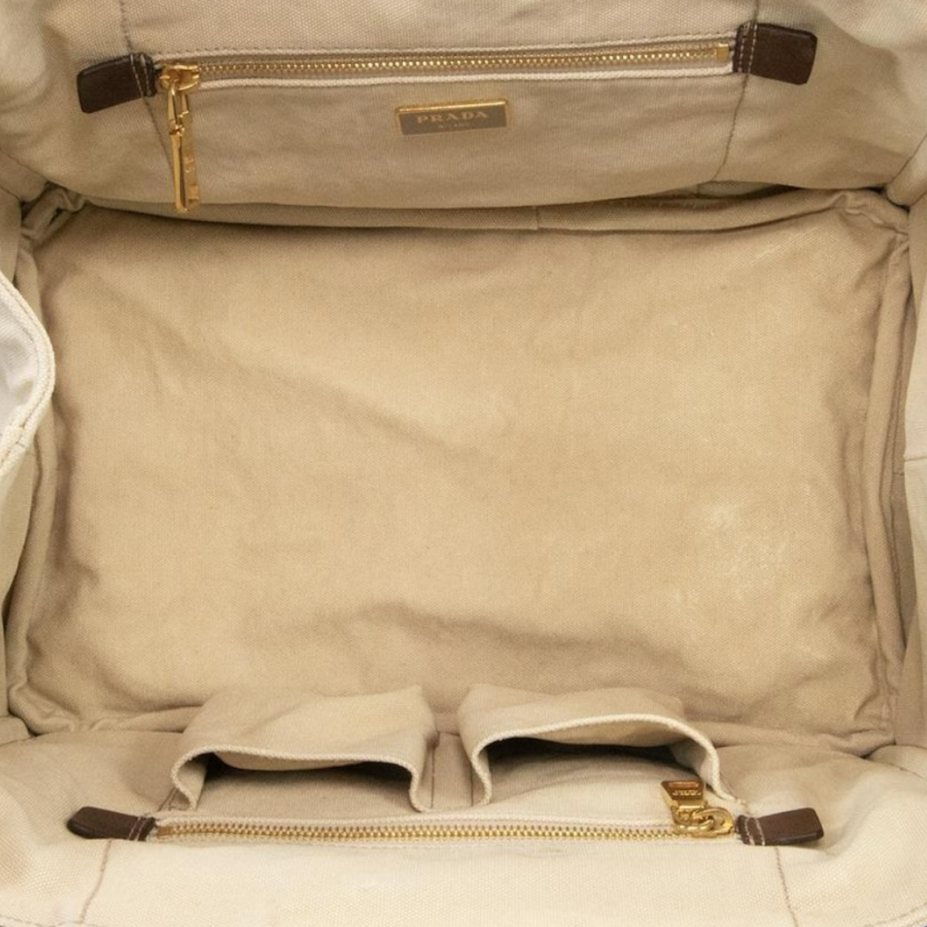 Prada Canapa Delave Tote Bag Pre-Owned Authentic