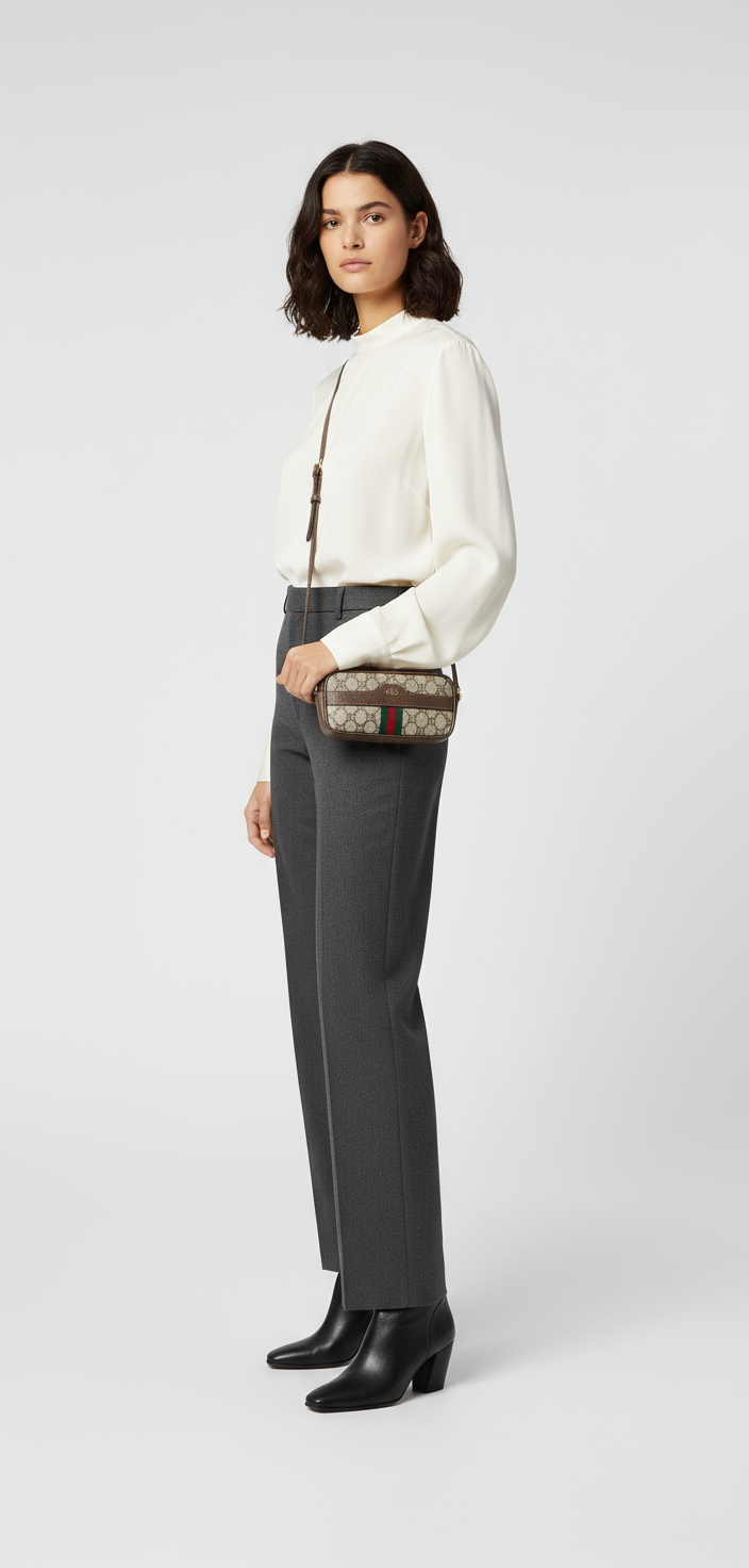 GUCCI – GG Supreme Mini Ophidia Crossbody – Brown Canvas & Leather – 2022 – 100% Authentic ✨Pre-Owned Excellent Condition ~28% Off MSRP