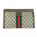 Gucci Sherry Line GG Supreme Canvas Clutch Previously Owned Authentic