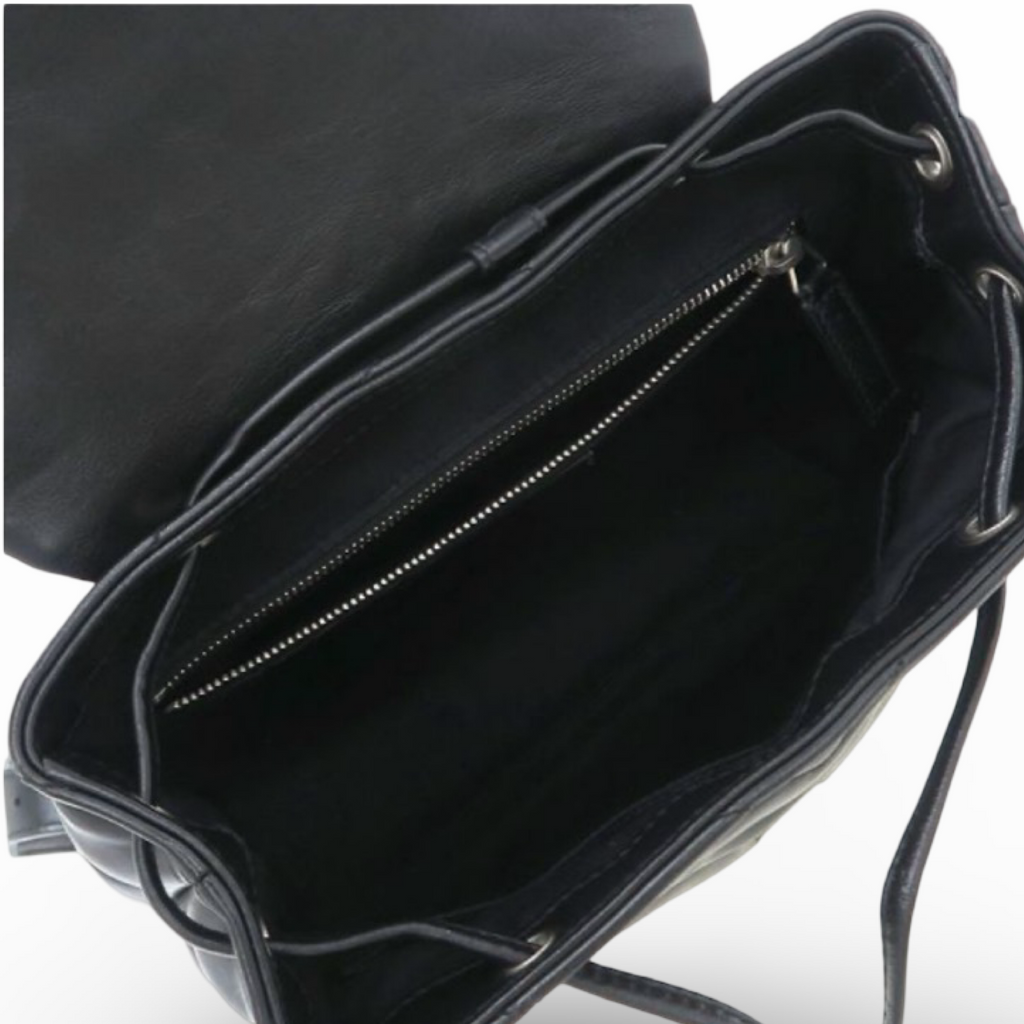 SAINT LAURENT Loulou Small Black Leather Backpack | Pre-Owned Authentic