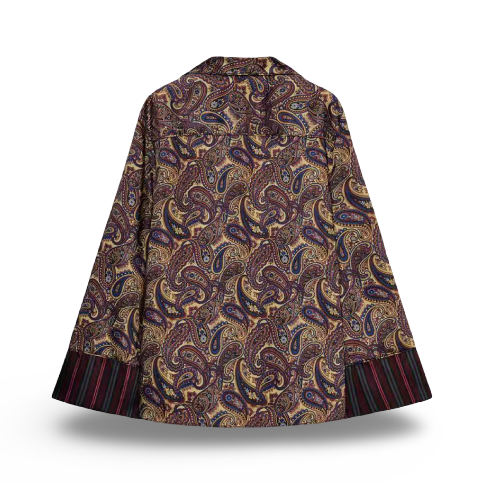 Paisley Satin Shirt & Wide-Leg Pants – Autumn ’26