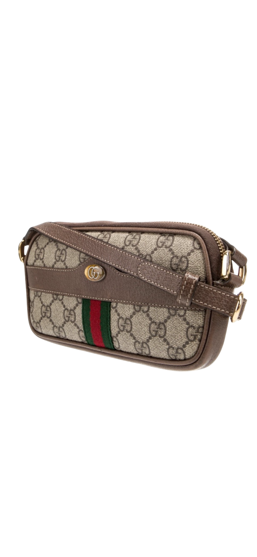 GUCCI – GG Supreme Mini Ophidia Crossbody – Brown Canvas & Leather – 2022 – 100% Authentic ✨Pre-Owned Excellent Condition ~28% Off MSRP