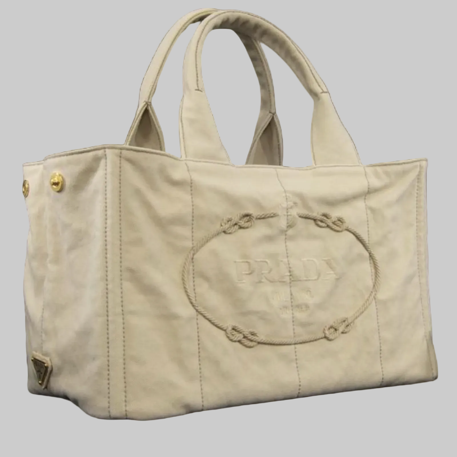 Prada Canapa Delave Tote Bag Pre-Owned Authentic