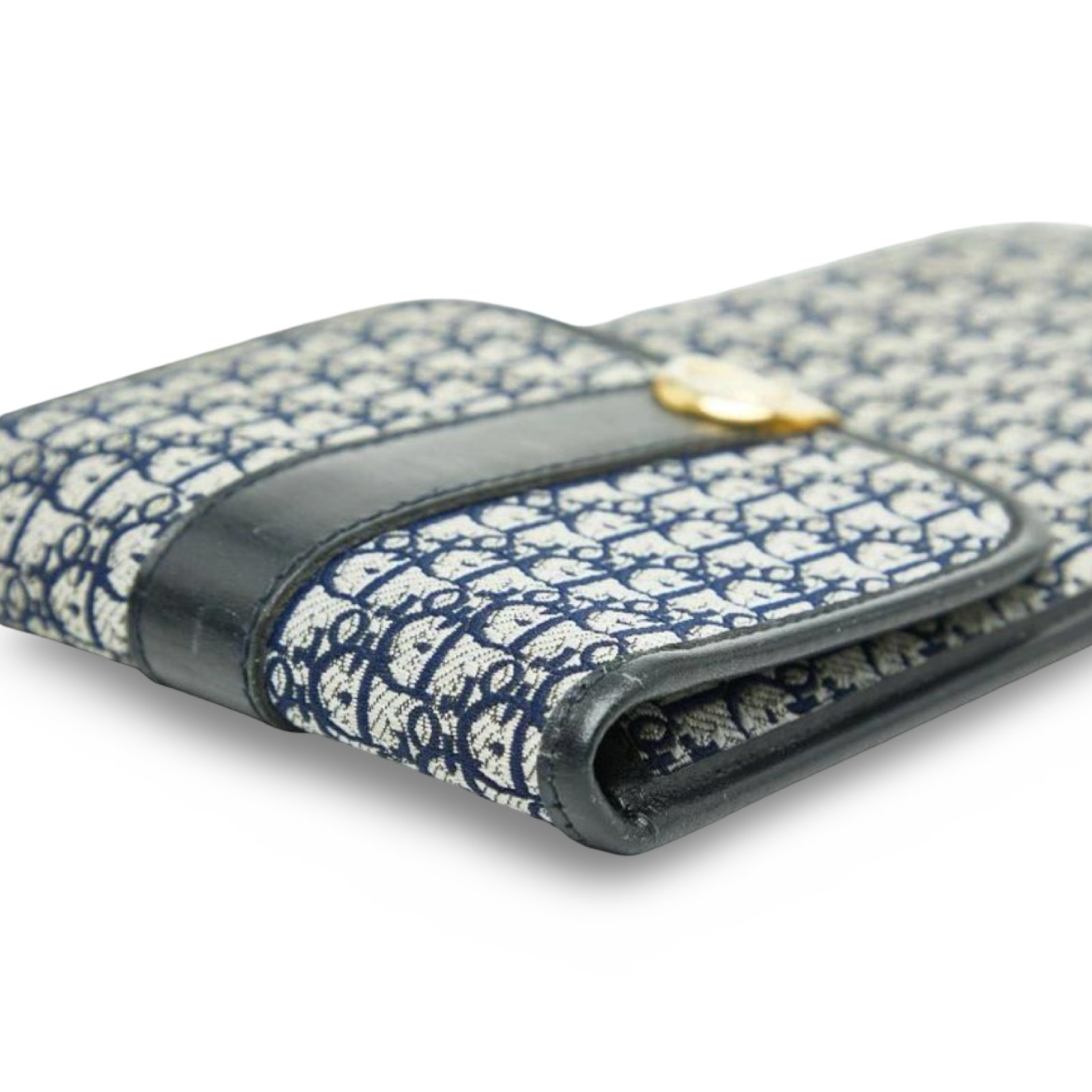 Christian Dior Trotter Eyeglass Case Navy Canvas & Leather – Very Good Condition | L’LUXE Authentics