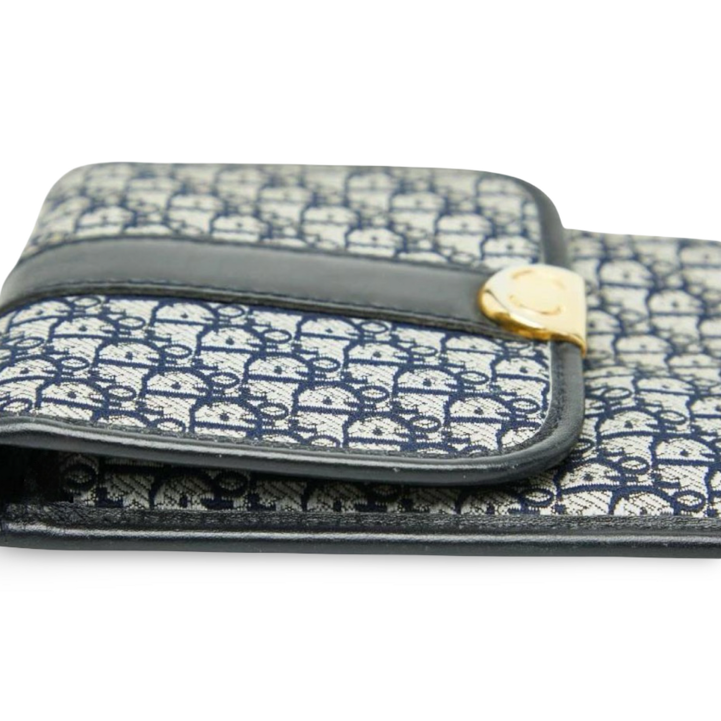 Christian Dior Trotter Eyeglass Case Navy Canvas & Leather – Very Good Condition | L’LUXE Authentic’s