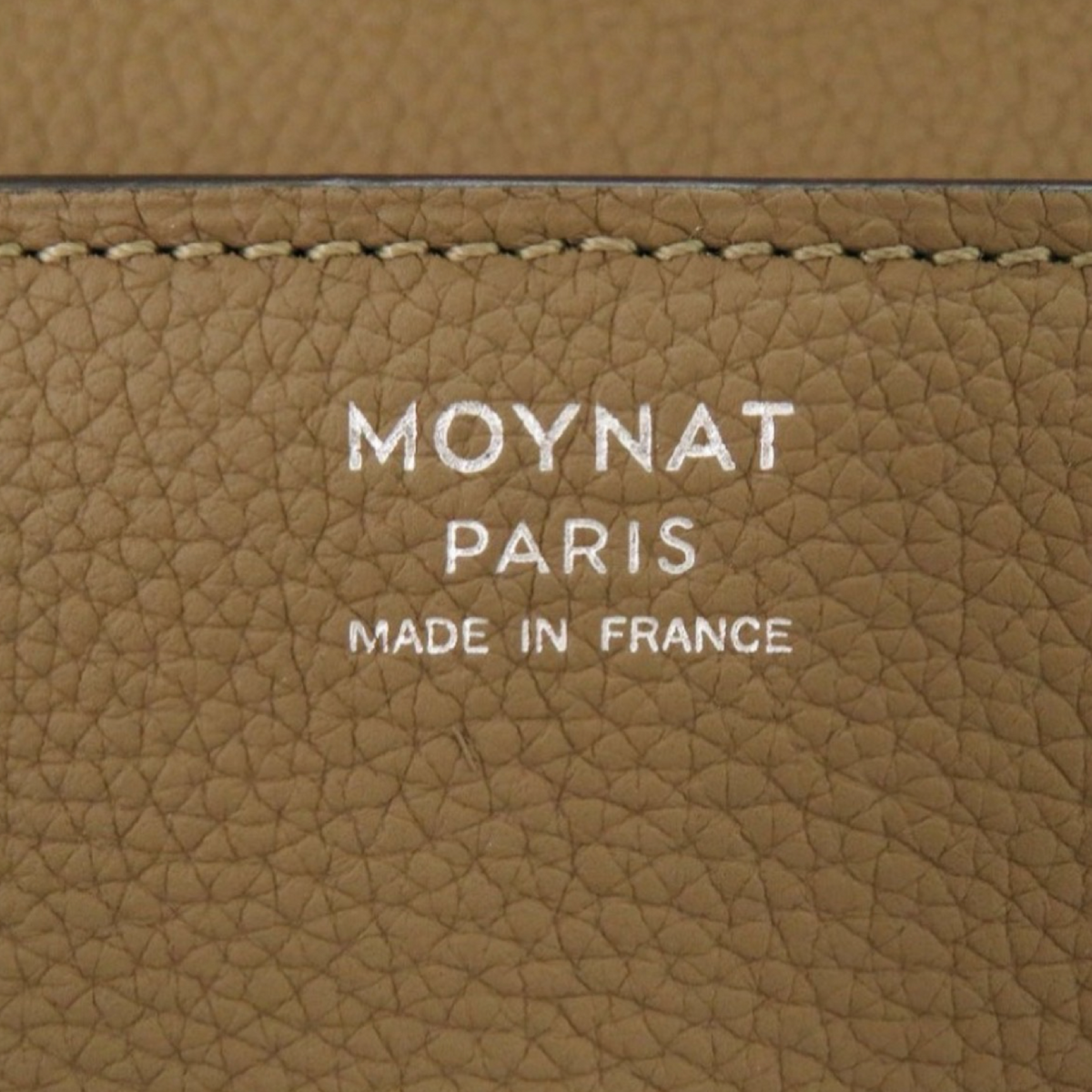 Moynat Gabrielle Taupe Grained Leather 2-Way Handbag – Previously Owned