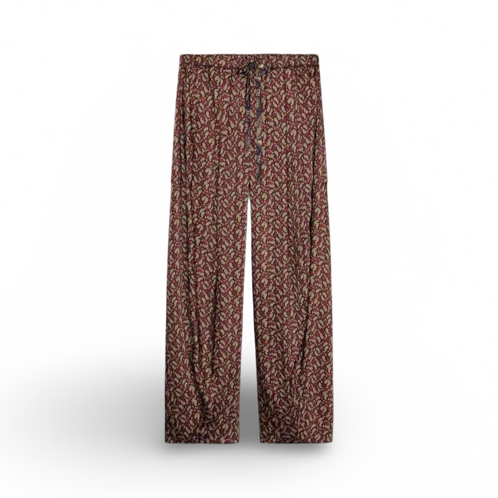 Paisley Satin Shirt & Wide-Leg Pants – Autumn ’26