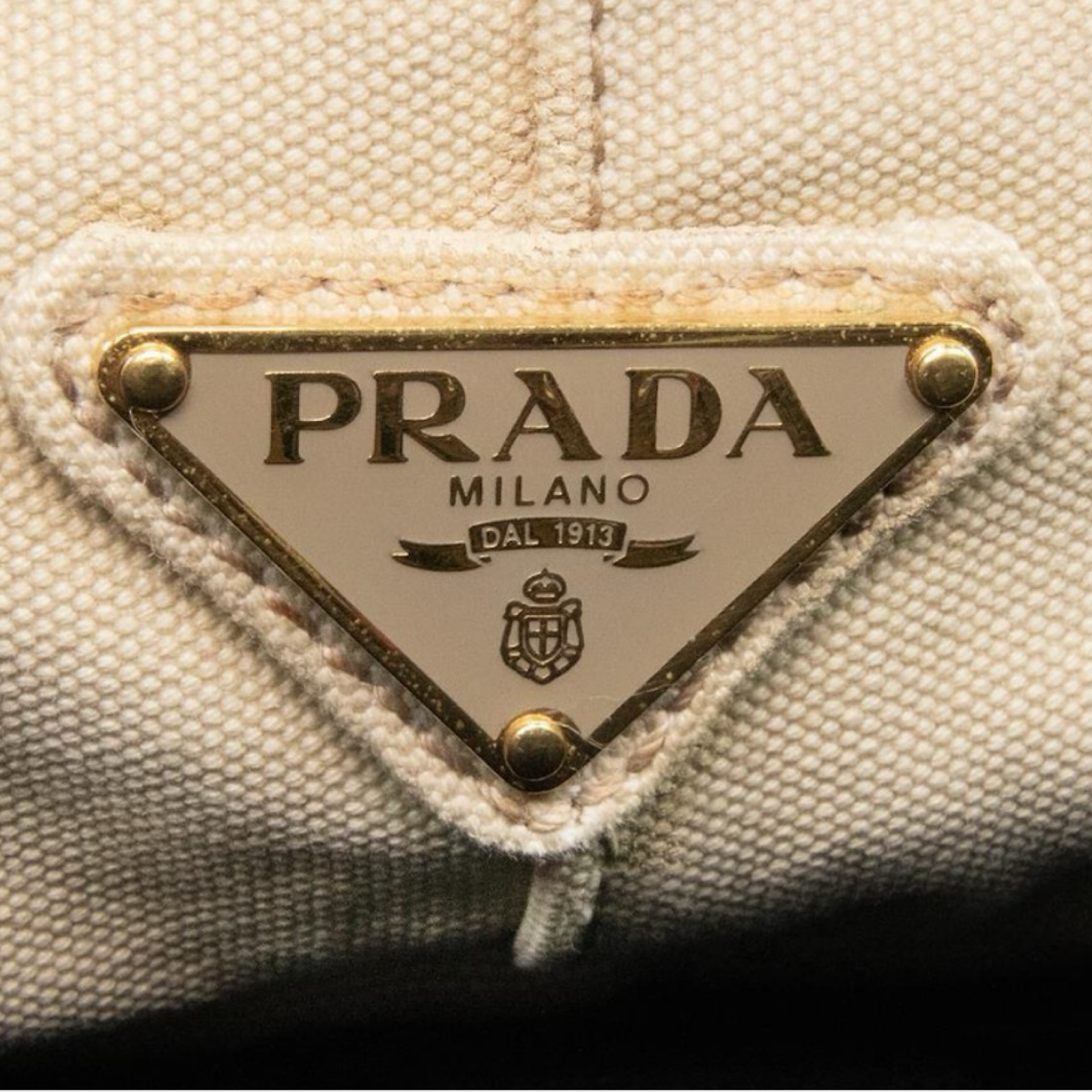 Prada Canapa Delave Tote Bag Pre-Owned Authentic