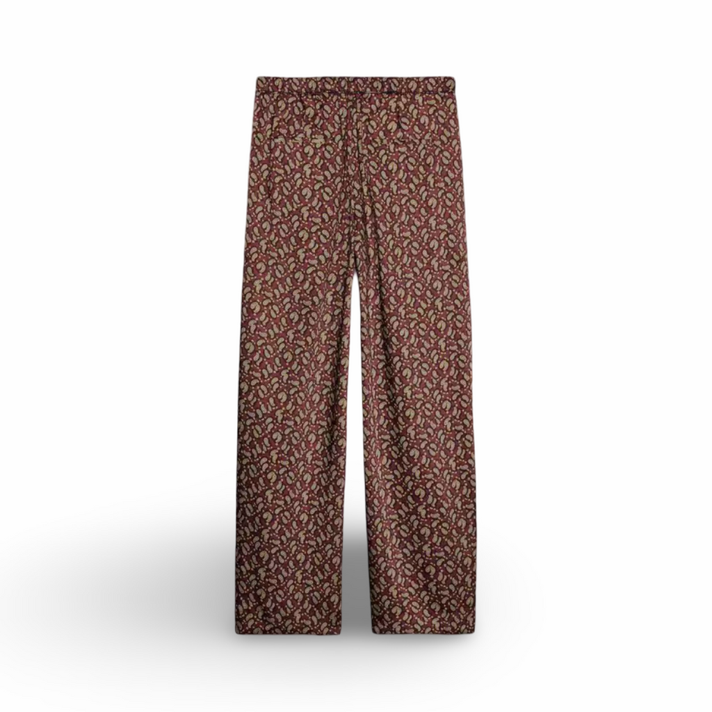 Paisley Satin Shirt & Wide-Leg Pants – Autumn ’26