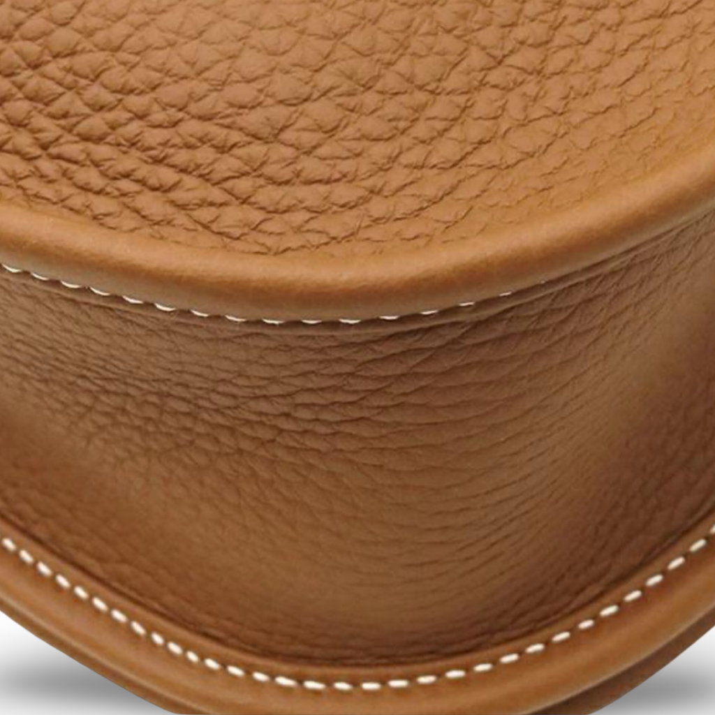 Hermès Evelyne III PM Taurillon Clemence Gold Leather – Pre-Owned- Excellent Condition | L’LUXE Authentics