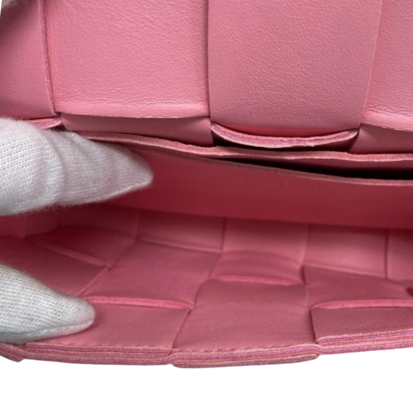 Bottega Veneta Cassette Leather Crossbody Shoulder Bag Pink | Previously Owned Authentic