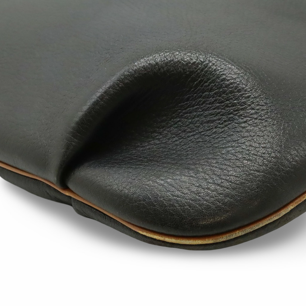 Hermès Rodeo Shoulder Bag Black Brown Leather Crossbody Vintage 1984 Previously Owned Authentic